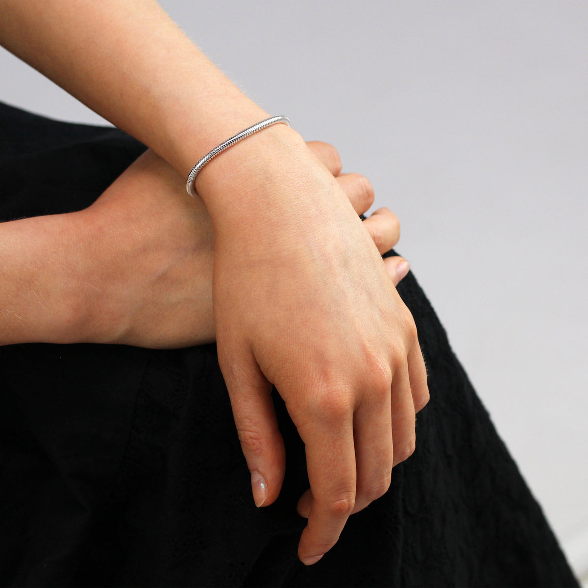 Bracelet serpent en argent sterling de 3 mm - 19 cm