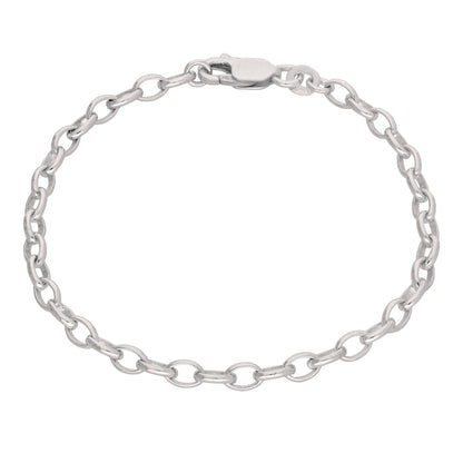 Bracelet à breloques en argent sterling avec chaîne Belcher