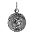 Breloque médaille Saint-Christophe en argent sterling