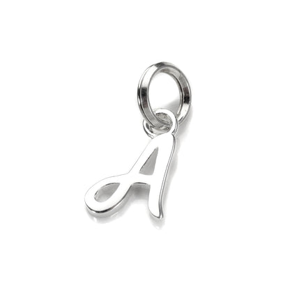 Breloque en argent sterling avec lettre manuscrite