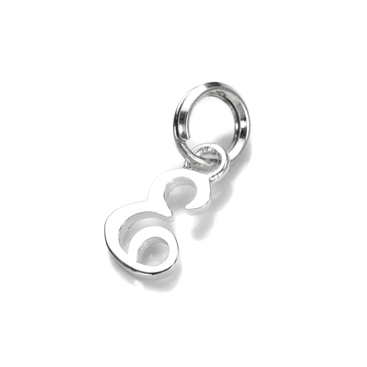 Breloque en argent sterling avec lettre manuscrite