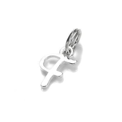 Breloque en argent sterling avec lettre manuscrite