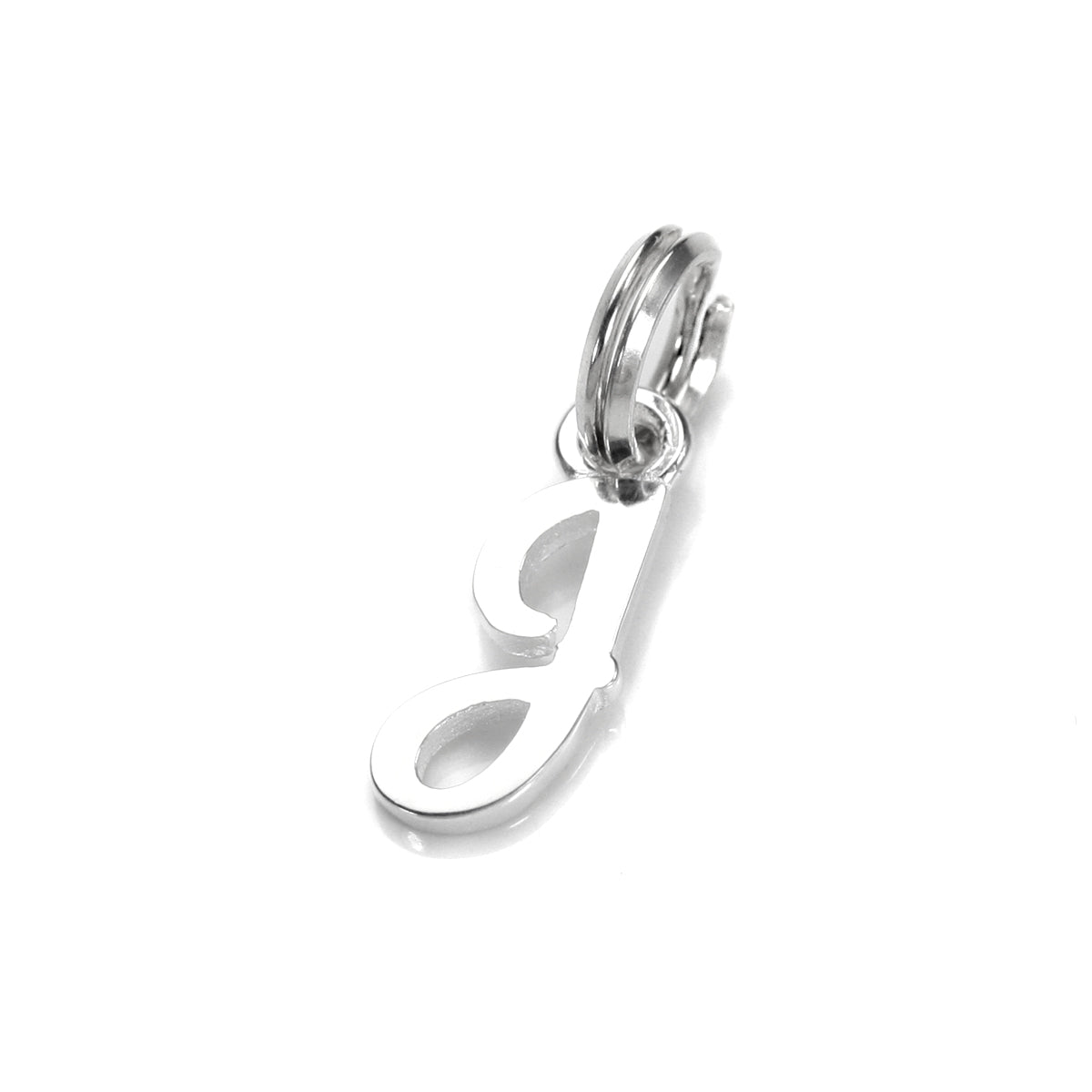 Breloque en argent sterling avec lettre manuscrite