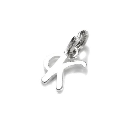 Breloque en argent sterling avec lettre manuscrite