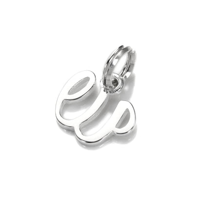 Breloque en argent sterling avec lettre manuscrite