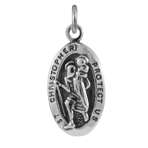 Breloque Saint-Christophe en argent sterling