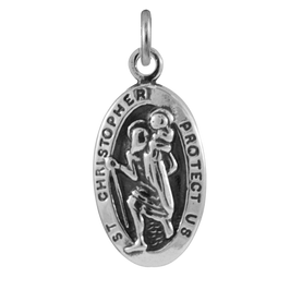 Breloque Saint-Christophe en argent sterling