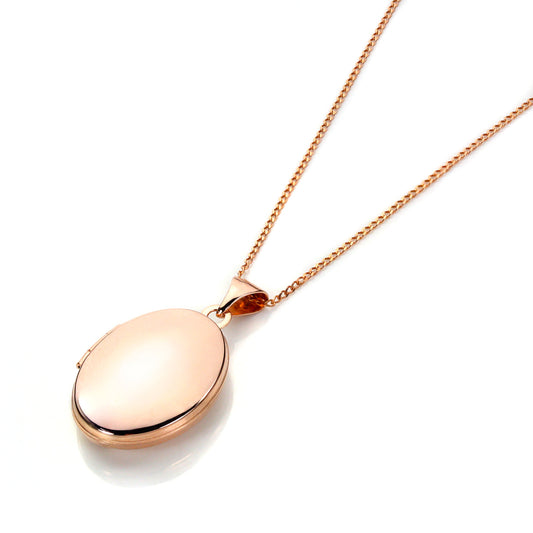 Médaillon ovale en or rose 9 carats