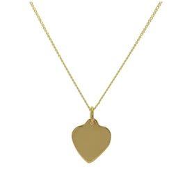 Collier cœur personnalisé en or jaune 9 carats - 40 à 45 cm