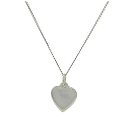 Collier cœur personnalisé en or blanc 9 carats - 40 à 45 cm