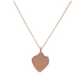 Collier cœur personnalisé en or rose 9 carats - 40 à 50 cm