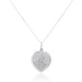 Collier personnalisé en argent sterling avec cœur Saint-Christophe - 40 à 55 cm