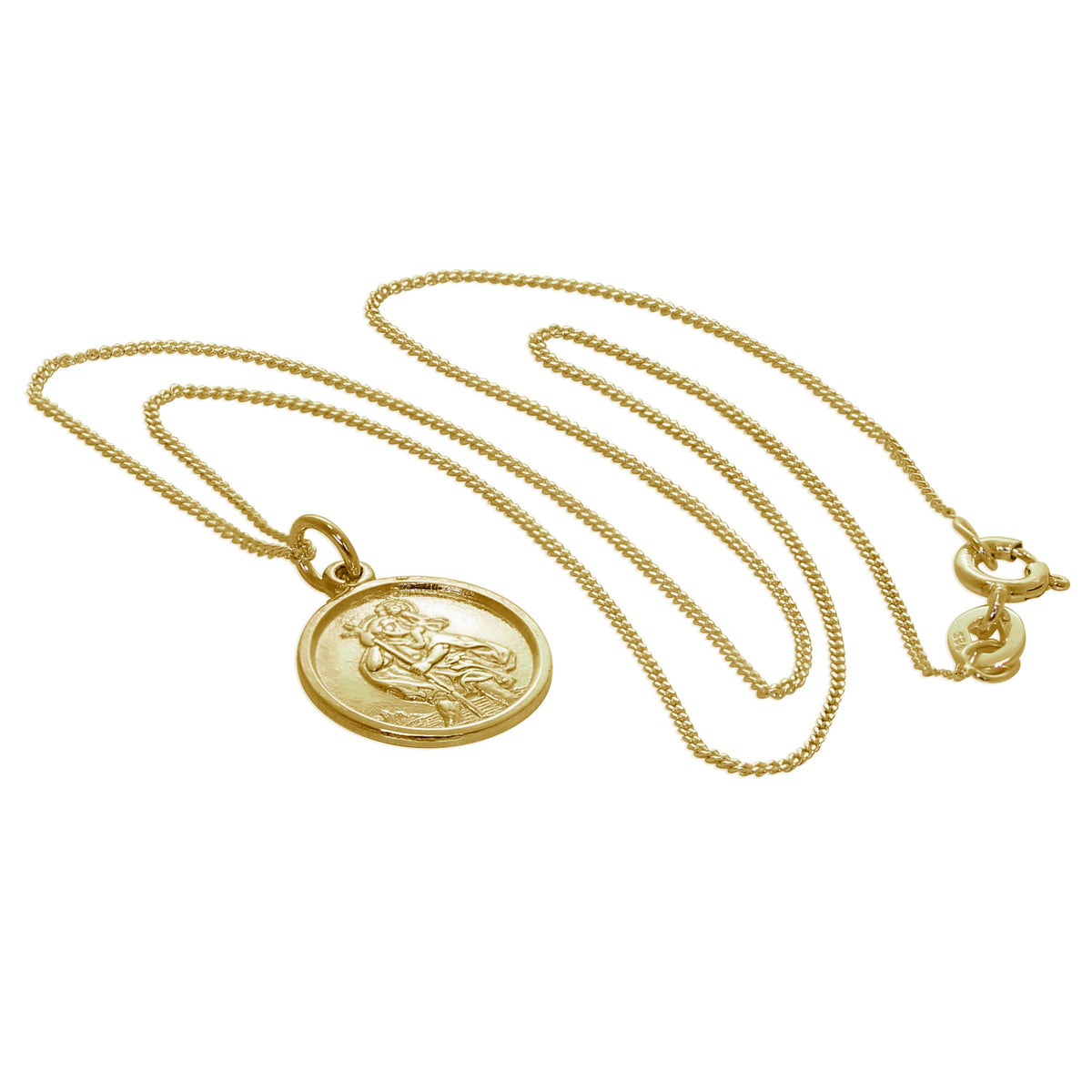 Collier personnalisé Saint Christophe en or 9 carats