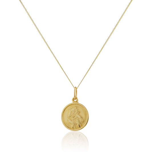 Collier personnalisé Saint Christophe en or 9 carats
