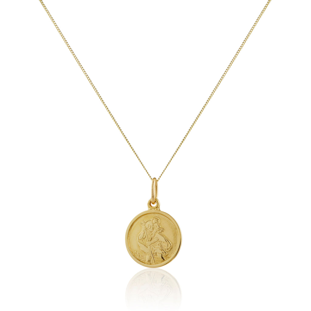 Collier personnalisé Saint Christophe en or 9 carats