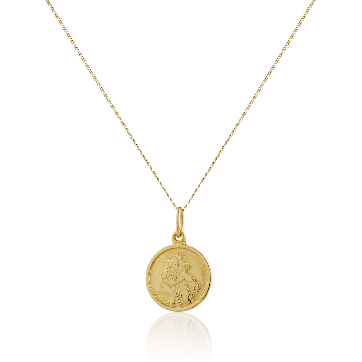 Collier personnalisé Saint Christophe en or 9 carats