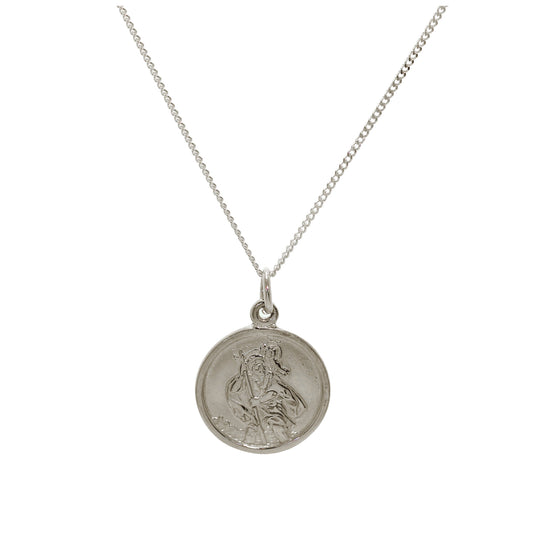 Collier personnalisé Saint-Christophe en or blanc 9 carats