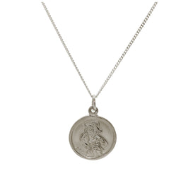 Collier personnalisé Saint-Christophe en or blanc 9 carats