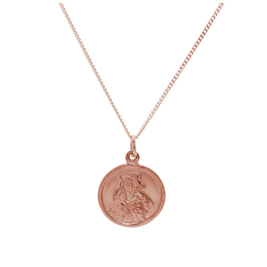 Collier personnalisé Saint-Christophe en or rose 9 carats