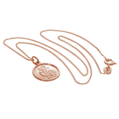Collier personnalisé Saint-Christophe en or rose 9 carats