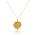 Collier personnalisé en or 9 carats avec cœur Saint-Christophe - 40 à 45 cm