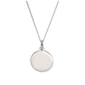 Pendentif rond gravable en argent sterling - 40 à 55 cm