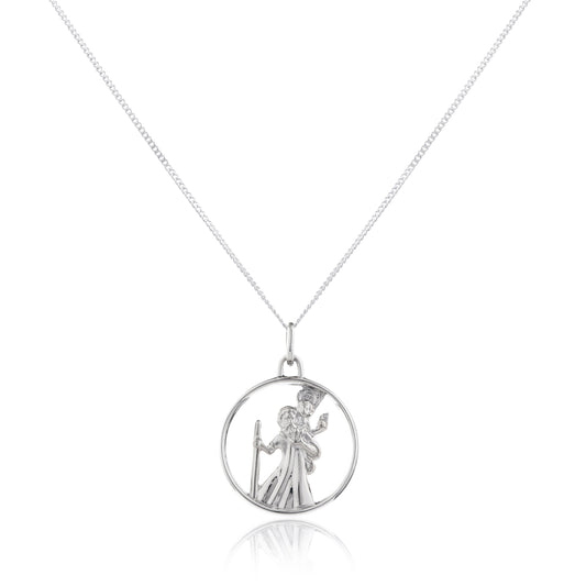 Pendentif Saint-Christophe ouvert en argent sterling - 40 à 55 cm