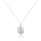 Pendentif ovale Saint-Christophe en argent sterling - 40 à 61 cm