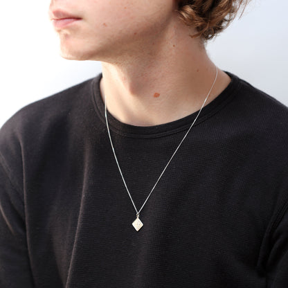 Pendentif Saint-Christophe carré en argent sterling