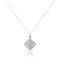 Pendentif Saint-Christophe carré en argent sterling