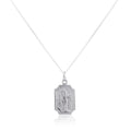Pendentif en argent sterling avec petite plaque Saint-Christophe - 35 à 80 cm