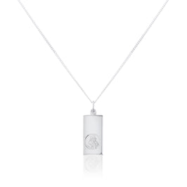 Grand pendentif Saint-Christophe moderne en argent sterling - 40 à 60 cm