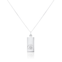 Pendentif Saint-Christophe moderne en argent sterling - 40 à 55 cm