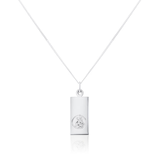 Pendentif Saint-Christophe moderne en argent sterling - 40 à 55 cm