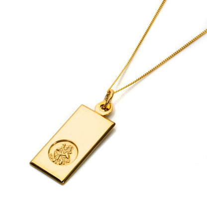 Pendentif Saint-Christophe moderne en or 9 carats - 40 à 45 cm