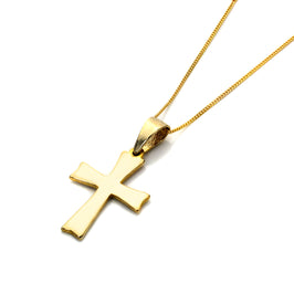 Collier croix en or 9 carats - 40 à 45 cm