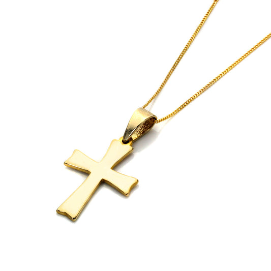 Collier croix en or 9 carats - 40 à 45 cm