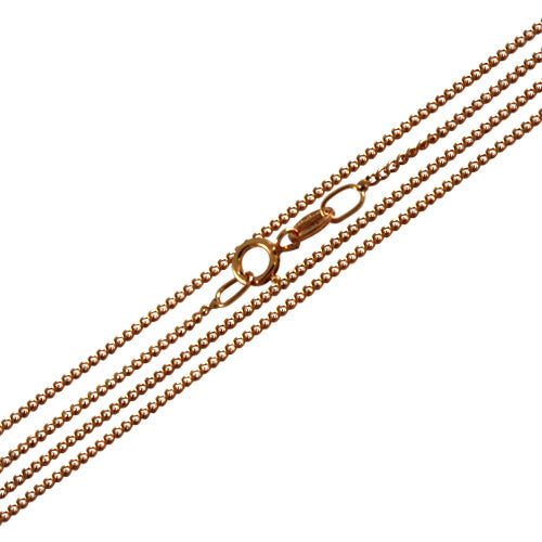 Chaîne gourmette en or rose 9 carats taille diamant