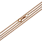 Chaîne gourmette en or rose 9 carats taille diamant