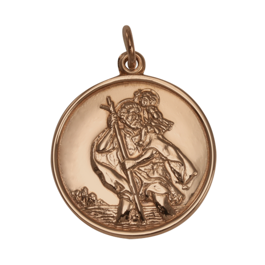 Pendentif Saint Christophe en or rose 9 carats