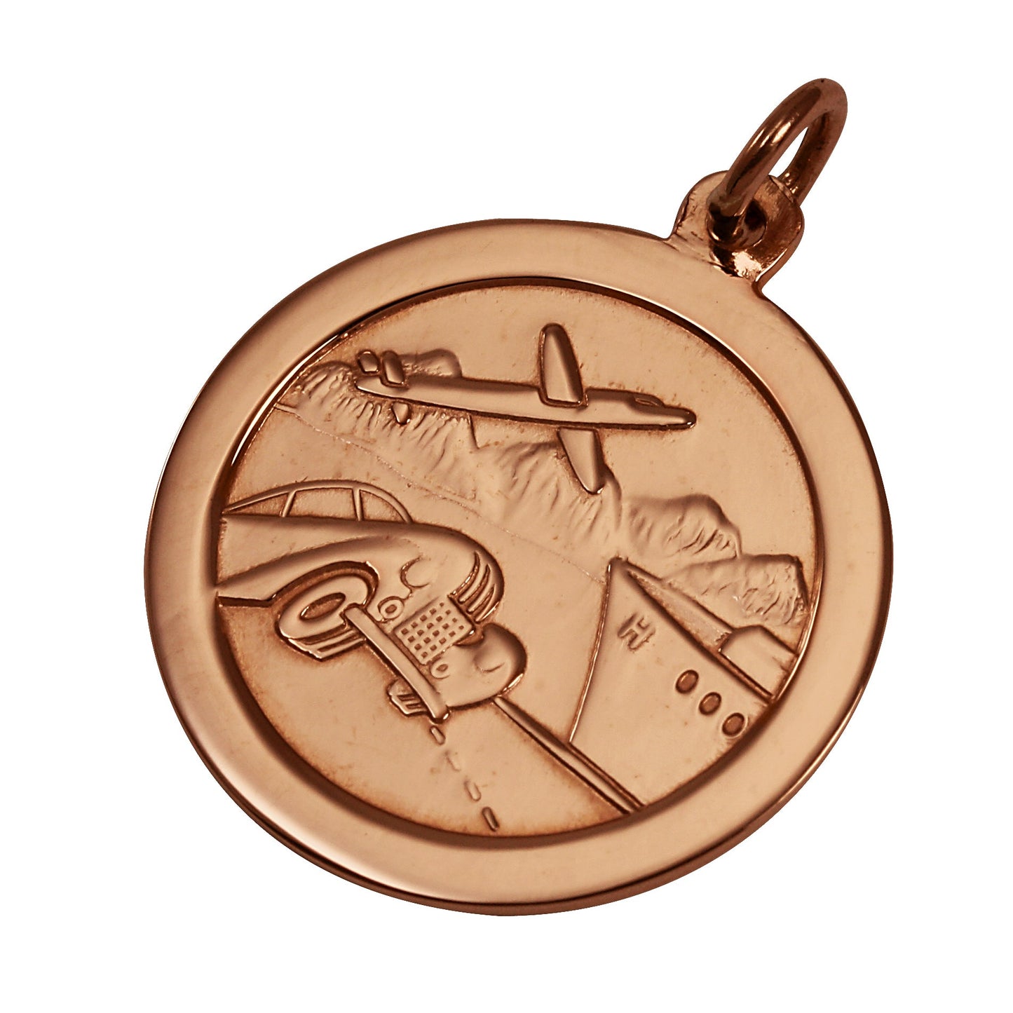 Pendentif Saint Christophe en or rose 9 carats