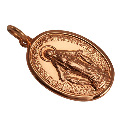 Médaille de l'Immaculée Conception en or rose 9 carats