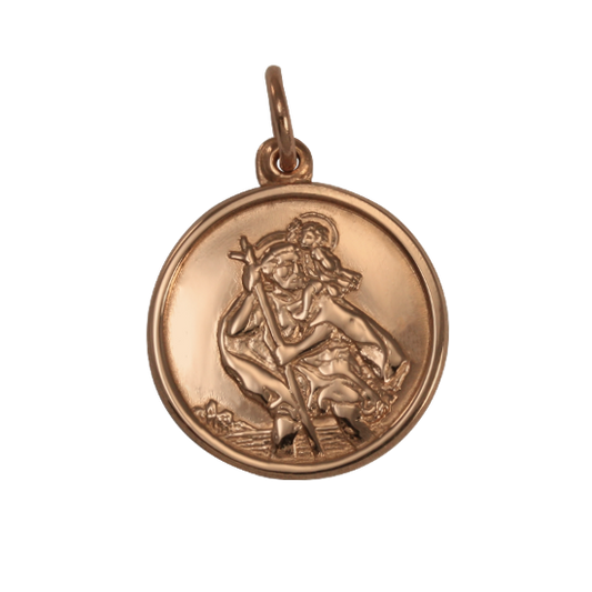 Pendentif Saint Christophe en or rose 9 carats