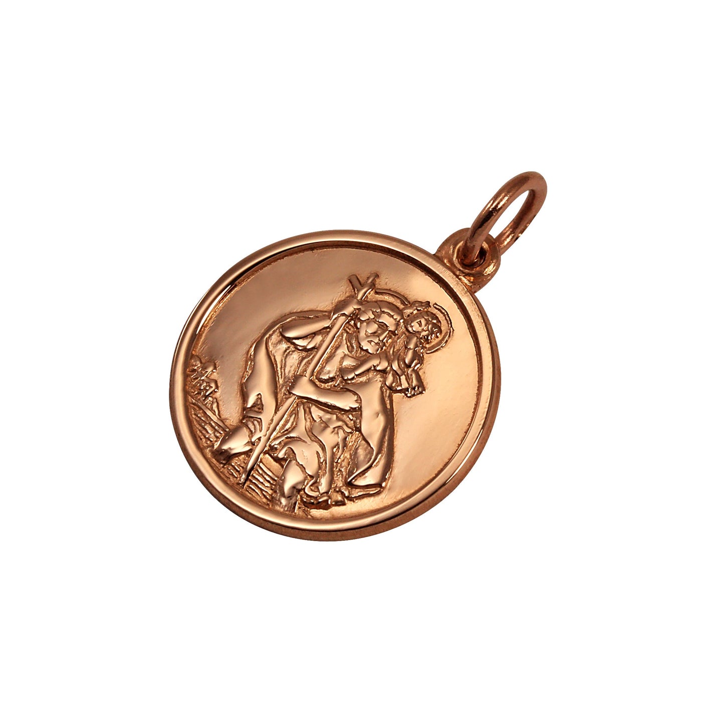 Pendentif Saint Christophe en or rose 9 carats