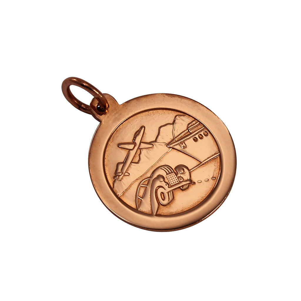 Pendentif Saint Christophe en or rose 9 carats