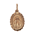 Médaille miraculeuse en or rose 9 carats