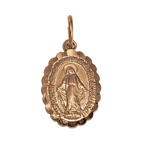 Médaille miraculeuse en or rose 9 carats