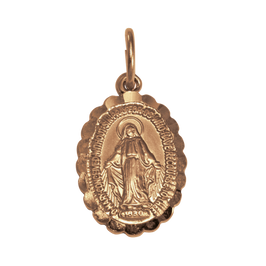 Médaille miraculeuse en or rose 9 carats