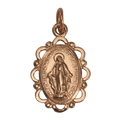 Médaille miraculeuse en or rose 9 carats