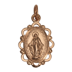 Médaille miraculeuse en or rose 9 carats